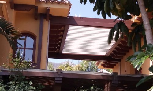 Integrated Bioclimatic Pergola in Andalusian Style Villa in Sierra Blanca Marbella